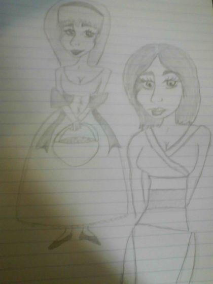 Oh, it appears to be a picture of Aurora and Mulan that I drew from boredom. Even though that looks nothing like either of them. xD