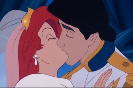  Ariel & Eric's close up kiss scene