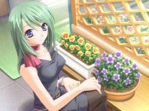  Shinako- ( She has più longer brighter hair and navy green eyes.But that pretty munch how she looks like)
