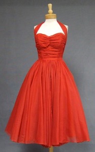  Courtney's red/tangerine dress