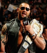 Batista with WWE title