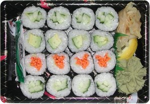  That is image of vegetable sushis.