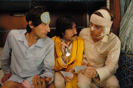 "The Darjeeling Limited" is just hilarous: Adrien Brody, Jason Schwartzman and Owen Wilson! But "Red 