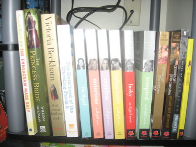  Mostly tween books. The It Girl series I got while I was hooked on Gossip Girl. I've also secretly li