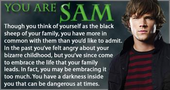  lol and for sobrenatural I got Sammy! yay! I'm about to do the villain one :)