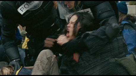  PeacefulProtest!MRod is being gassed & manhandled on her way to be detained. =(