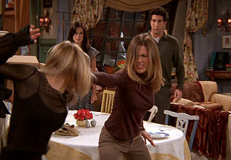  Here they are at thanksgiving next: ross wearing 'frankie says relax' t overhemd, shirt