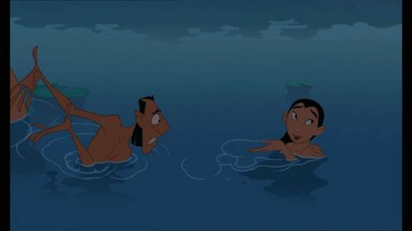 Here it is! There's a shot in The Little Mermaid where Flounder's face begins to morph into Scuttle'