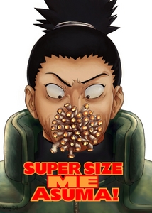 For those of you who haven't read the Manga you might not get this.  Shikamaru picks up Asuma's smoki
