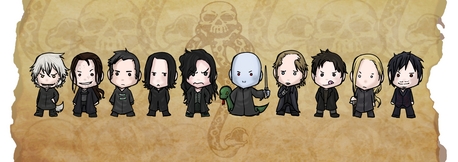  Hopefully I can kill two birds with one stone and put a good picture of chibi death eaters. xD Yeah?