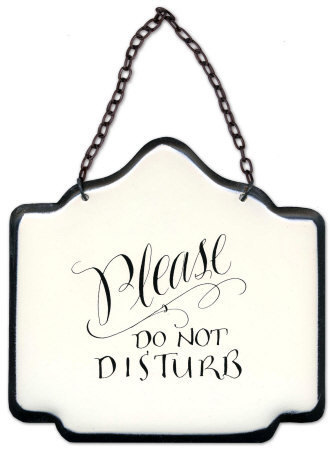 Please, Do Not Disturb...
Something's going on....