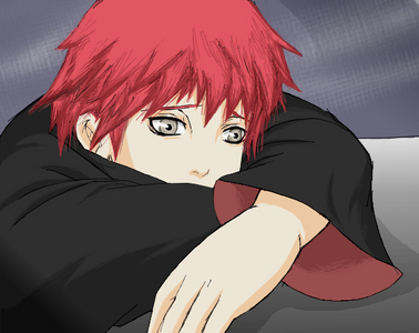  With Sasori (Looking at a picture of Sora) "Please foregive me Sora" (Sad)