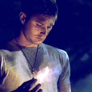 Dean wearing his purple shirt of angst
