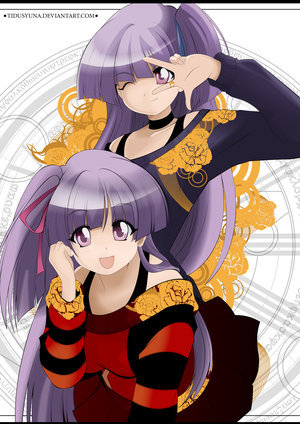 Yuna and Yuma Kashiwagi (Same hair color and eye color)