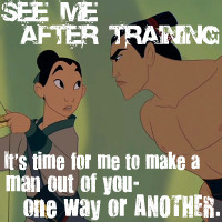 @princesslullaby: Definitely the first one

Yep Shang's gonna make a [i]real[/i] man out of Ping.