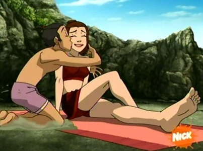  its ok here あなた go now a picture of katara and azula