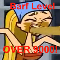 Nappa: WHAT DOES THE SCOUTER SAY ABOUT HER BARF LEVEL

Vegeta: ITS OVER 9000!!!!!!!!!

Nappa: WHA