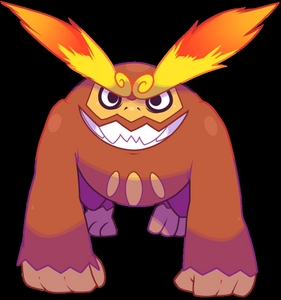 hihidaruma a scary crazy ape pokemon he freaks me out a lil but in a way hes ok and cooool  so yeah  
