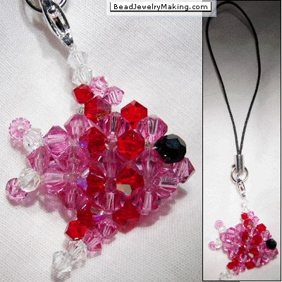  Hi, Just finished my tutorial for the month, it's a beaded 3D Crystal مچھلی charm which I made with