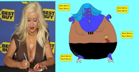 I thinnk Christina would look great as a Blueberry, found this pick of what she might look like. Thou