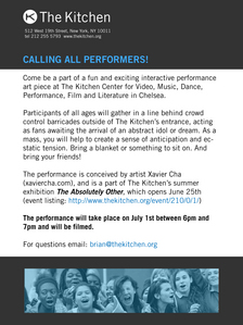 Show your fanaticism and be included in an exciting performance at New York's center for video, music