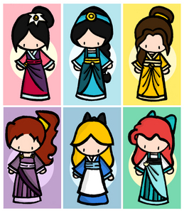 i give u a pic ofdisney princess wearing thier best clothes,u hv to choose wich princess is fit to go