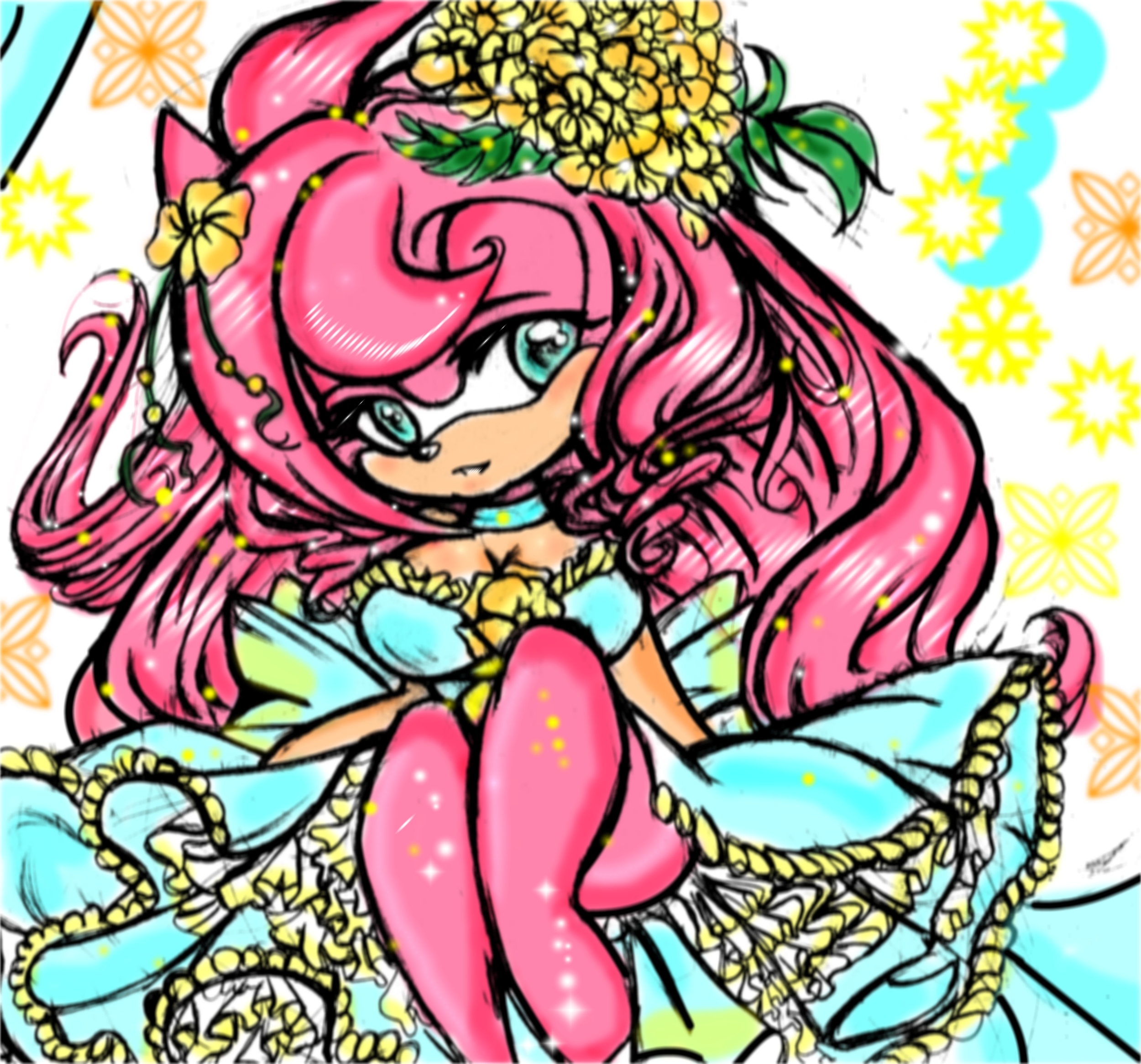 Flower Princess Amy Rose Fan Art 10001652 Fanpop