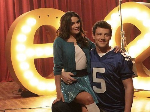  Glee - Promotional picha [Behind the Scenes] - Cory and Lea