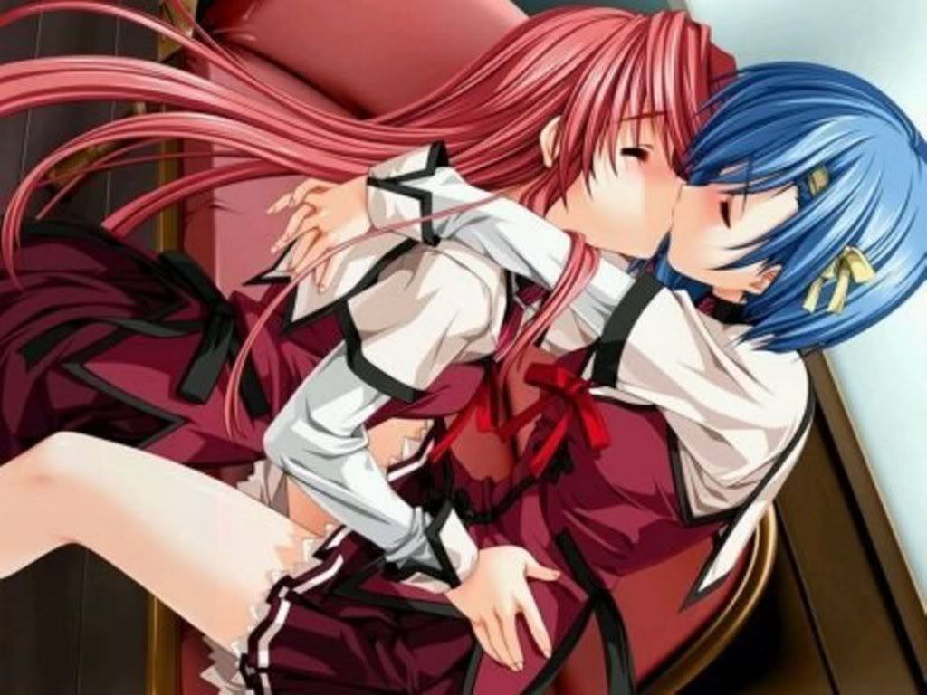 Anime kissing lesbian vids | Hentai | XXX videos