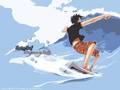 Luffy Surfing - monkey-d-luffy photo