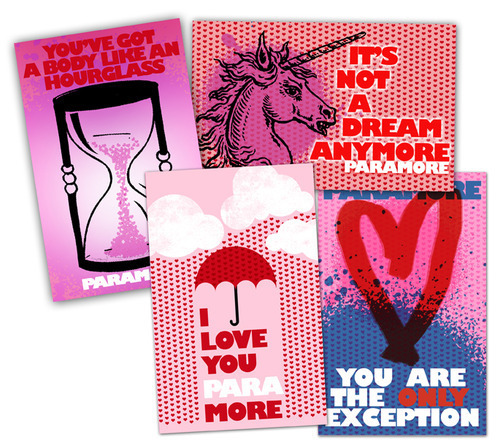 Paramore Valentine’s Day cards 