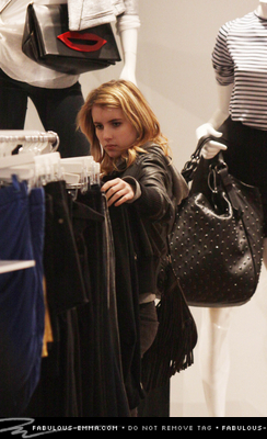 Emma shopping at intermix. <3