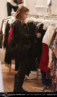 Emma shopping at intermix. <3