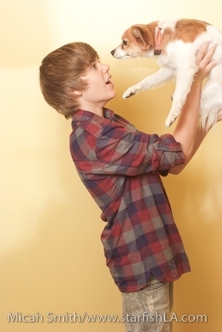 J.Bieber with dog