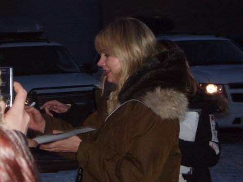  Michelle With fans @ Sundance