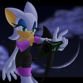 Rouge with a black rose - rouge-the-bat fan art
