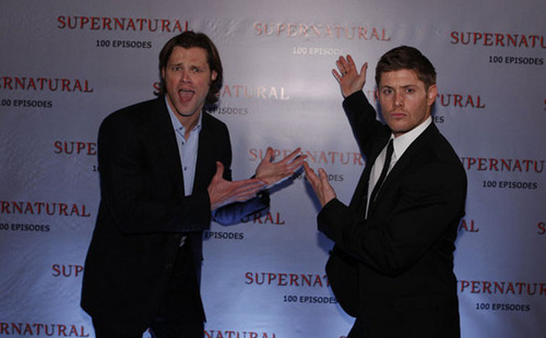  Jared and Jensen at the 100th episode party