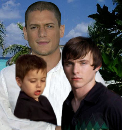  Michael Scofield with his son MJ and his nephew LJ