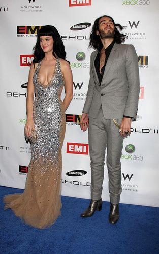  Russell Brand and Katy Perry at the Grammy's