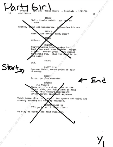 The 90210 Season Finale Script (Teddy/His father Spence/Party Girl/Heidi)