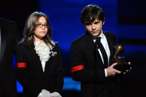  prince and paris at the grammys