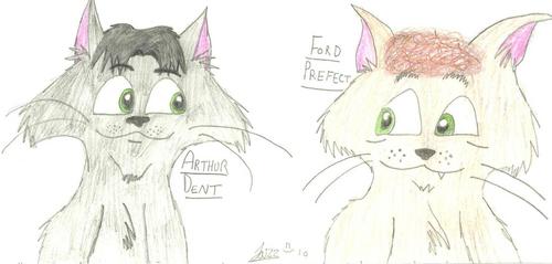  Arthur and Ford gatos Fanart