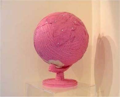  Earth-made out of chewed gum-ART