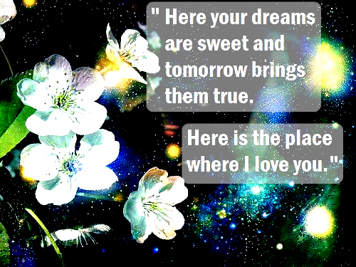  Here is the place where I Liebe you.