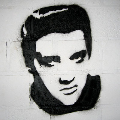  Elvis on a tường