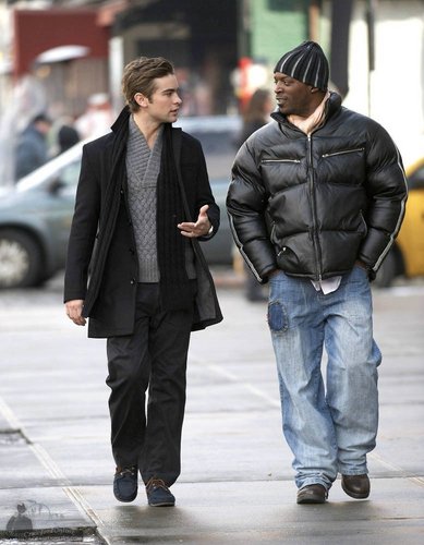 Jan 8: On the set of 'Gossip Girl' in NYC