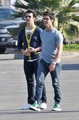 Out playing football during break in Santa Monica, CA - 2/17 - the-jonas-brothers photo