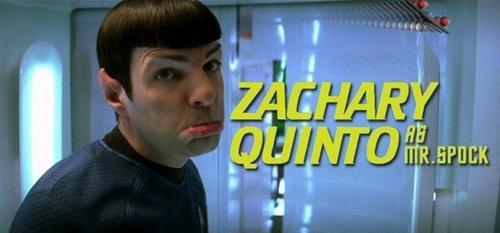  Zachary Quinto as MR SPOCK