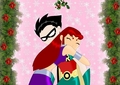 teen-titans - nightwing    starfire   love   is    in    the     air screencap