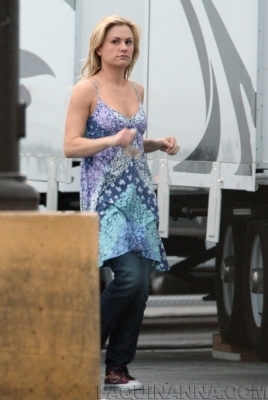  Anna on the set of True blood 19th February